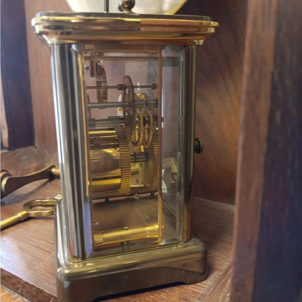 Brass and Bronze Carriage Clock - Gold and Brown